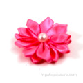 Fleur de fleur de fleur de diamant bricolage accessoires pour animaux de compagnie